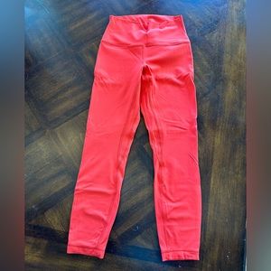 Lululemon 25” coral leggings